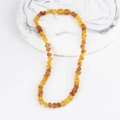 Gümüş Pazarım Açık Renk Orjinal Çocuk Kehribar Kolye - 1