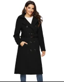 Aksesuarlı Kaşe Kaban Kemer Detaylı thumbnail 3