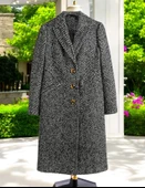 Kışlık Astarlı Balık Sırtı Detaylı Kaşmir Kaban thumbnail 2