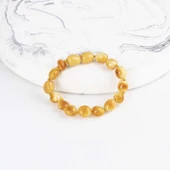 Gümüş Pazarım Açık Renk Orjinal Çocuk Kehribar Bileklik - 1