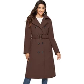 Kemer Detaylı Aksesuarlı Kaşe Kaban thumbnail 2