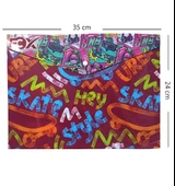 Kaykay Paten Desenli Çıt Çıtlı Zarf Dosya - 1 Adet thumbnail 1