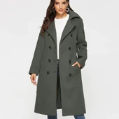 Kemer Detaylı Aksesuarlı Kaşe Kaban thumbnail 3