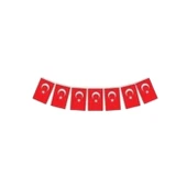 TURK'O Bayrak Ipli Orta Boy 13x8 Cm 40'lı - 1