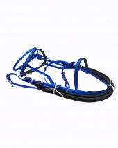 Atlar için PVC Başlık ve Dizgin Seti MAVI - 1