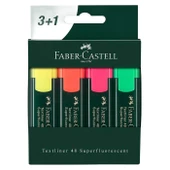 Faber Castell Fosforlu Kalem 4'lü - 1
