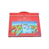 Faber Castell Plastik Çantalı Tutuculu Pastel Boya 24 Renk - 1