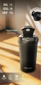 Stevig ST-250 4 Work Flip Open Coffee Mug Çelik Termos 400ML Black - 3