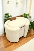 PEKA Çift Kullanımlı Sandıklı Özel Yapım Tedy Kumaş Silindir Puf Bench Sehpa - 3