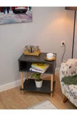 PEKA Yan Sehpa - Salon - Oturma Odası Zigon Sehpa - Antrasit - 3
