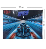 Araba Yarış Desenli Çıt Çıtlı Zarf Dosya - 1 Adet thumbnail 1