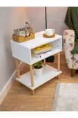 PEKA Yan Sehpa - Salon - Oturma Odası Zigon Sehpa - Beyaz - 2