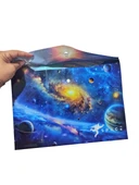 Astronot Desenli Çıt Çıtlı Zarf Dosya - 1 Adet thumbnail 3