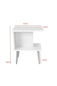 PEKA Yan Sehpa - Salon - Oturma Odası Zigon Sehpa - Antrasit - 5