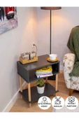 PEKA Yan Sehpa - Salon - Oturma Odası Zigon Sehpa - Antrasit - 1