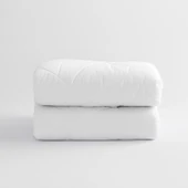 Homedius Luxury %100 Pamuk Kapitoneli Vatkalı Yatak Koruyucu Alez  Beyaz 100x200 - 2