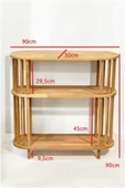 PEKA Lüx Natural Ahşap Dresuar Dekoratif Raflı Kahve Köşesi Konsol Modern Çok Amaçlı Raf thumbnail 5