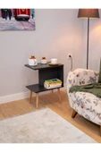 PEKA Yan Sehpa - Salon - Oturma Odası Zigon Sehpa - Antrasit - 3