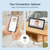Simsky Video Bebek Monitörü 2×4MP Kamera, 6X Yakınlaştırma - 1 Kamera - 4