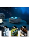 Nostalji Mini Plak Görünümlü Radyolu Bluetooth Hoparlör 3d Ses Dalgası Retro Müzik Plak Siyah - 3