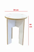 PEKA Minimalist MDF Demonte Tabure - Geçmeli Tasarım - Kolay montaj - 2