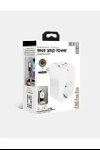 Tekli Yüksek Voltaj Korumalı Duvar Prizi 2x Type-c 1x Usb Çıkışlı Priz Grup Priz Çoğaltıcı Beyaz - 4