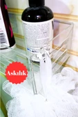 HomeSide Yapışkanlı Şeffaf Banyo Rafı - Şampuanlık & Sabun Organizer Set - 2