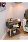 PEKA Yan Sehpa - Salon - Oturma Odası Zigon Sehpa - Antrasit - 2