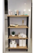 PEKA Çevir Kur Banyo Düzenleyici 4 Raflı Banyo Dolabı Çok Amaçlı Dolap Geniş Kitaplık Mutfak Rafı - 3