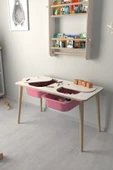 PEKA Çocuk Oyun Ve Aktivite Masası - Pembe Sepetli - 3