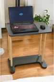 PEKA Yüksek Kalite Tekerlekli Laptop Sehpası Kahvaltı Masası Yan Sehpa thumbnail 2