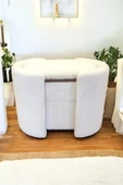 PEKA Çift Kullanımlı Sandıklı Özel Yapım Tedy Kumaş Silindir Puf Bench Sehpa - 4