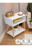 PEKA Yan Sehpa - Salon - Oturma Odası Zigon Sehpa - Beyaz - 1