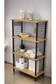 PEKA Çevir Kur Banyo Düzenleyici 4 Raflı Banyo Dolabı Çok Amaçlı Dolap Geniş Kitaplık Mutfak Rafı - 4