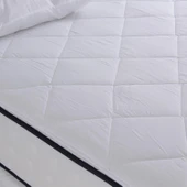 Homedius Luxury %100 Pamuk Kapitoneli Vatkalı Yatak Koruyucu Alez  Beyaz 140x200 - 12