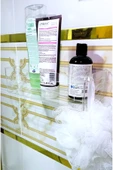HomeSide Yapışkanlı Şeffaf Banyo Rafı - Şampuanlık & Sabun Organizer Set - 4