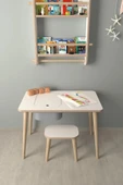 PEKA Çocuk Oyun Etkinlik Çalışma Masası Sepetli Ahşap Mdf Masa Takımı thumbnail 2