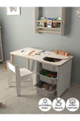 PEKA Çocuk Oyun Ve Aktivite Masası - 1 Sandalye - Gri Sepetli thumbnail 1