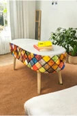 PEKA XLARGE Geniş Oturumlu Beyaz Teddy Kumaş Puf – Makyaj Masası ve Oturma Alanları İçin - 4