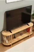 PEKA Tv Sehpası Raflı Tv Ünitesi Televizyon Sehpası Ahşap Ayaklı thumbnail 3