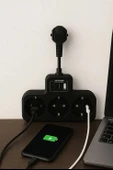 Çoklu Kablolu Priz Yüksek Gerilim Korumalı 3’lü Priz 1x Usb 2x Type-c Çıkışlı Grup Priz Çoğaltıcı Siyah - 2