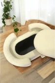 PEKA Çift Kullanımlı Sandıklı Özel Yapım Tedy Kumaş Silindir Puf Bench Sehpa - 2