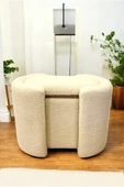 PEKA Çift Kullanımlı Sandıklı Özel Yapım Tedy Kumaş Silindir Puf Bench Sehpa - 4