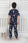 Kısa Kollu Astranot Temalı %100 Pamuk Erkek Çocuk Pijama Takımı thumbnail 9