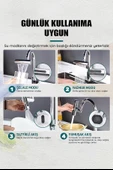Krom Tasarruflu 4 Modlu Ayarlanabilir Musluk Başlığı Lavabo Batarya Fıskiye Ucu Perlatör - 3