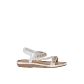 Kadın Taşlı Düz Sandalet 25y152-1 thumbnail 9