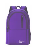 Elegance Unisex Geniş Hacimli Çok Gözlü Su Geçirmez Lise Ortaokul İlkokul Okul Çantası Mor - 1