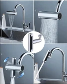 Krom Tasarruflu 4 Modlu Ayarlanabilir Musluk Başlığı Lavabo Batarya Fıskiye Ucu Perlatör - 5