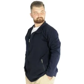 Buyuk Beden Erkek Hırka Fermuarlı Stell Dik Yaka 20571 Lacivert - 3