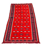 Etnik Motifli Otantik Dekoratif Kilim Desenli Halı (80cmx300cm) M1 - 5